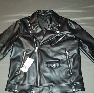 Zara Men's Black Biker Jacket